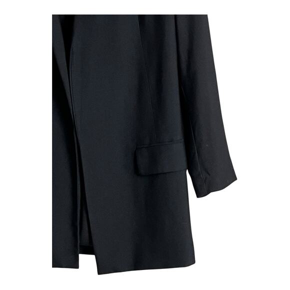 Allsaints Open Front Tailored Boyfriend Fit Blazer Jacket Preppy Twee Black 2 - Picture 2 of 7